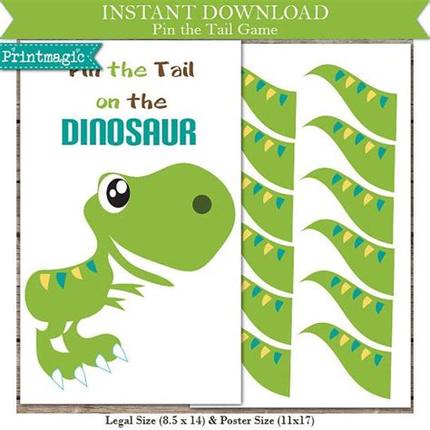 Printable Pin The Tail On The Dinosaur